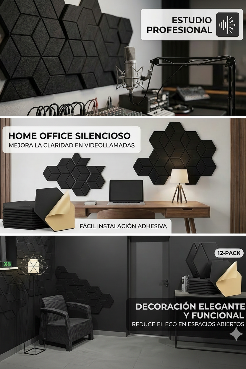 StudioHex™ Paneles Acústicos