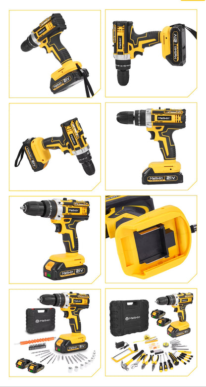 Taladro de Impacto Inalámbrico 3-en-1 - Mellwin™ Pro 21V