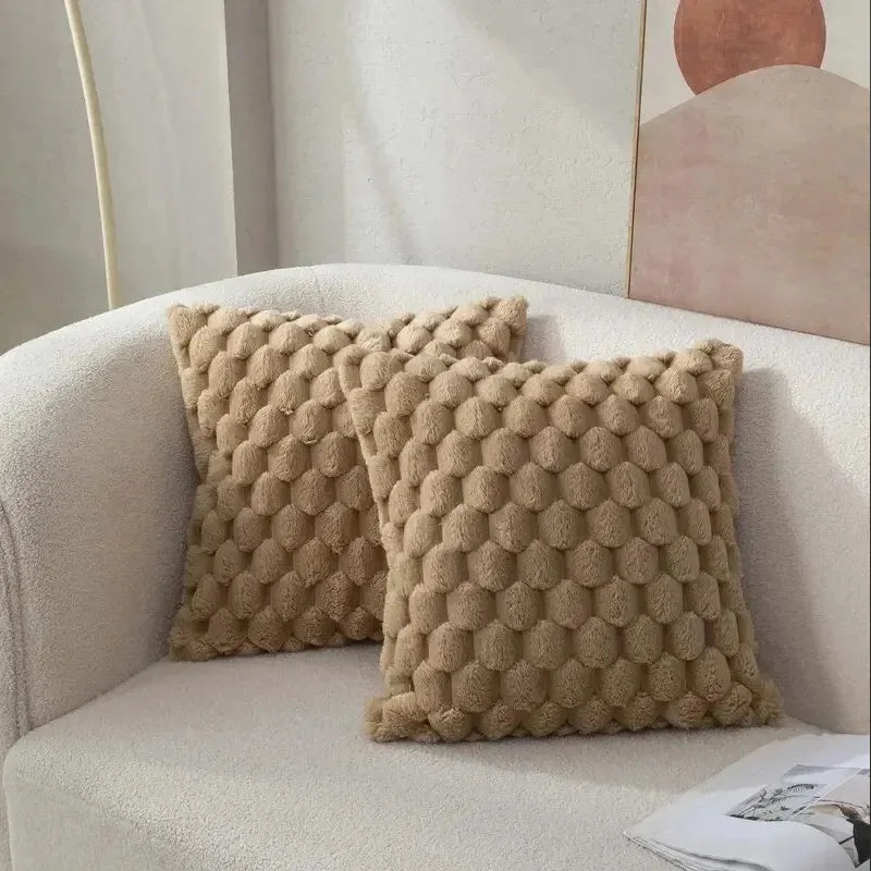 Funda de Cojín Decorativa 3D de Felpa
