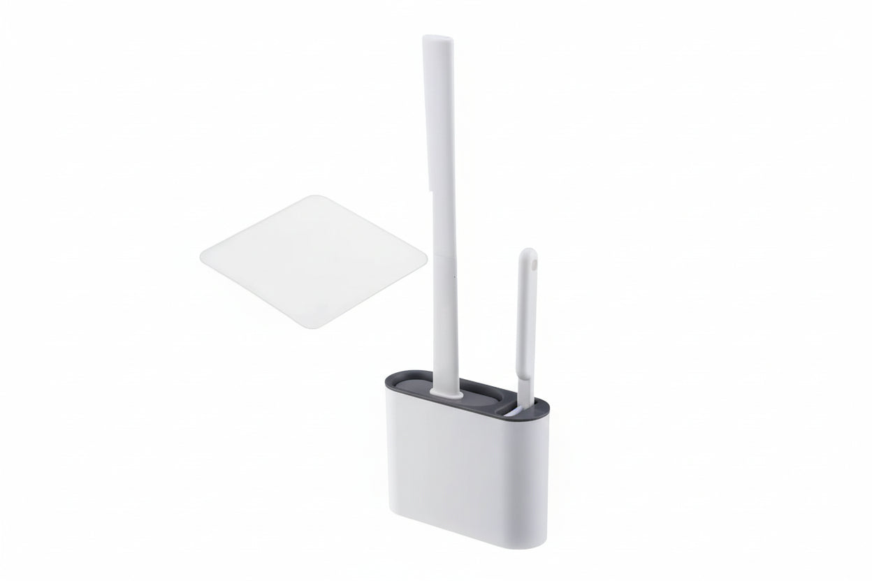 Cepillo de Inodoro de Silicona con Soporte de Pared