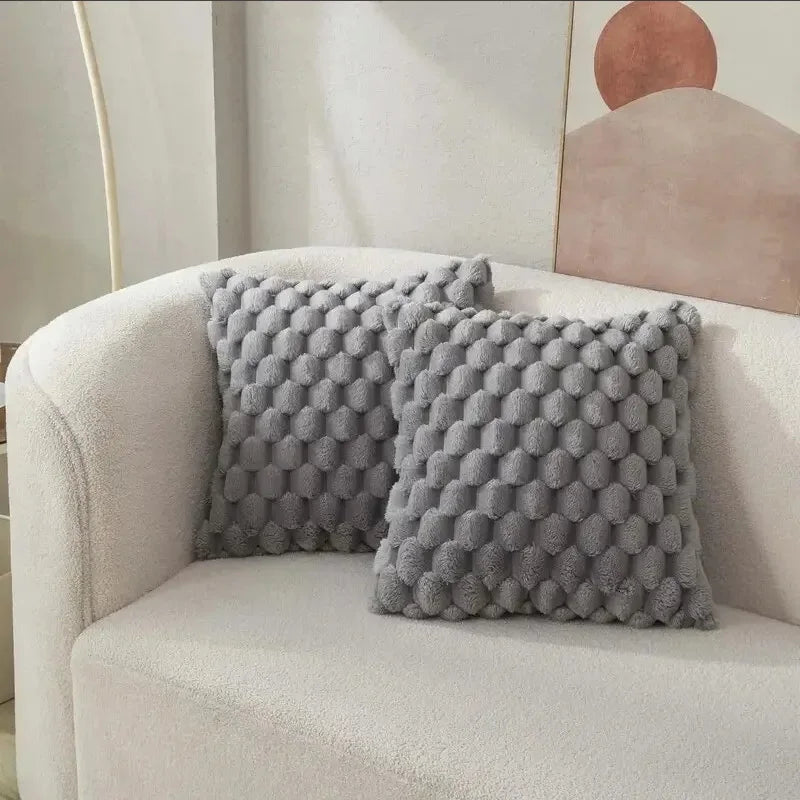 Funda de Cojín Decorativa 3D de Felpa