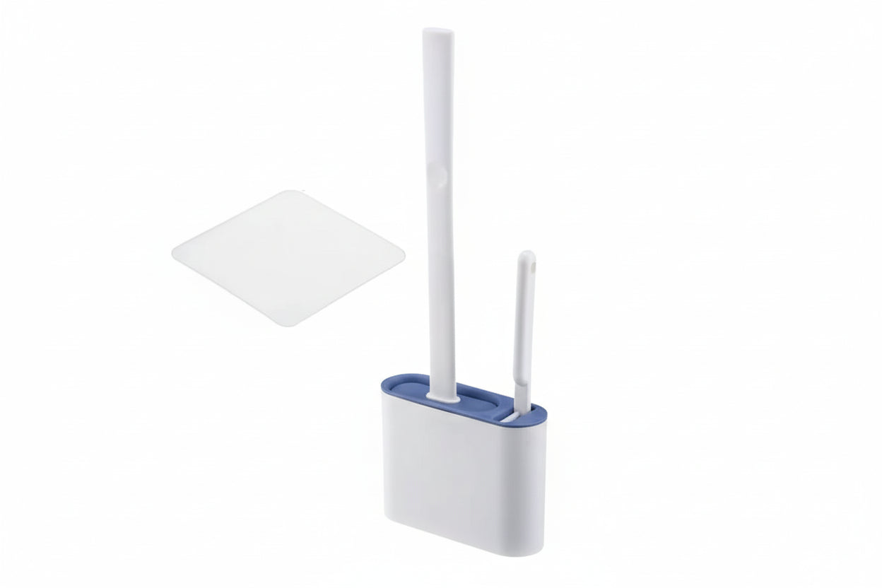 Cepillo de Inodoro de Silicona con Soporte de Pared
