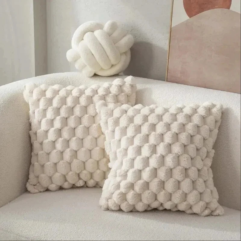 Funda de Cojín Decorativa 3D de Felpa