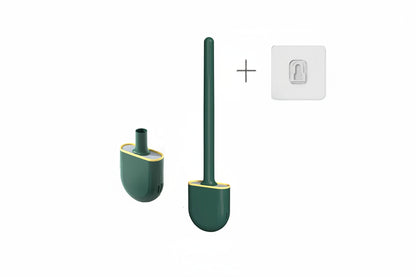 Cepillo de Inodoro de Silicona con Soporte de Pared