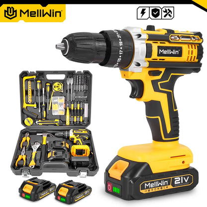 Taladro de Impacto Inalámbrico 3-en-1 - Mellwin™ Pro 21V